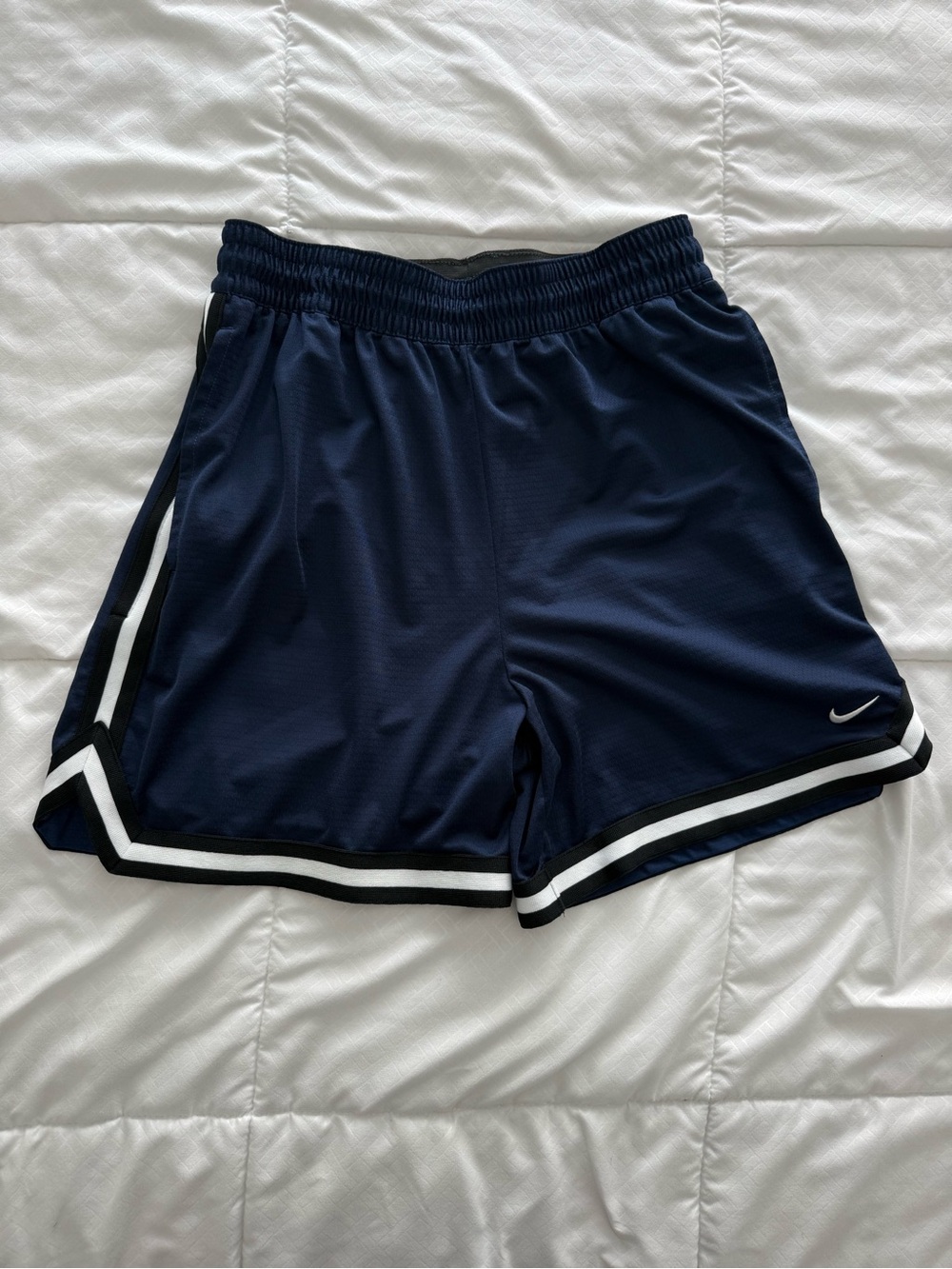 Nike Navy Dri-FIT Training Shorts with Black Waistband